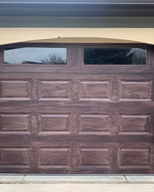 brown oak facade door 