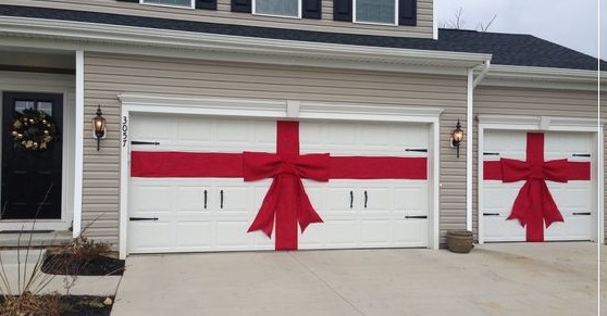 Don’t forget your garage door when decorating for the holidays!